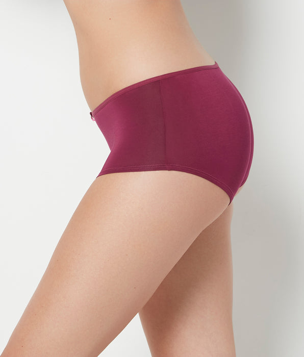 La Senza Ultrasoft Boyshort Panty with Bow Detail in Magenta Purple