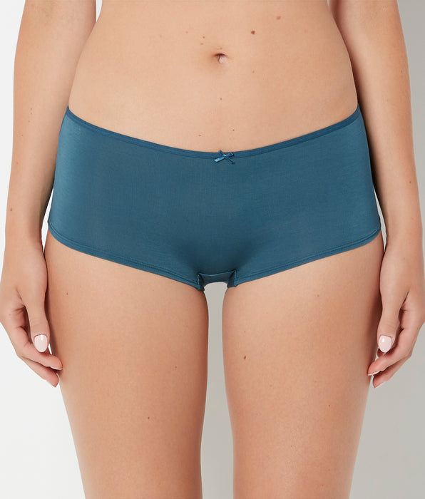 La Senza Ultrasoft Boyshort Panty with Bow Detail in Legion Blue