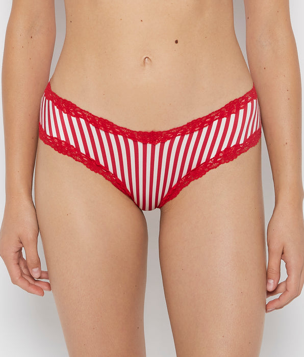 La Senza Tanga avec bordure en dentelle rayures canne de bonbon