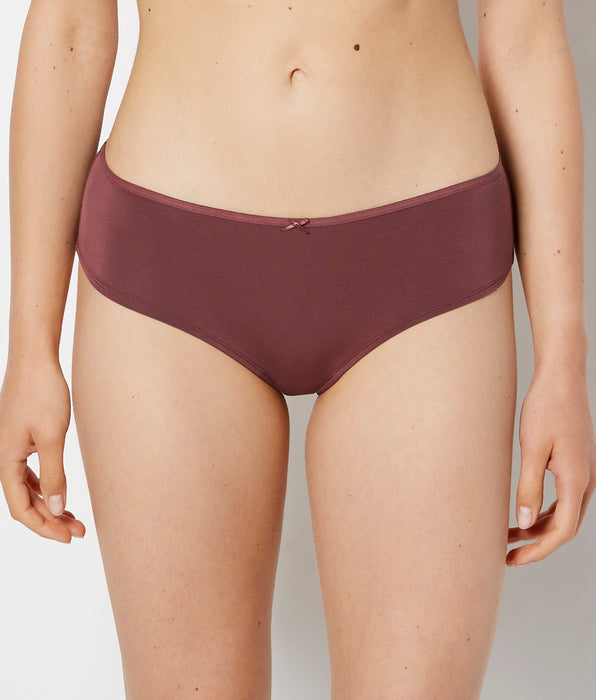 La Senza Ultrasoft Hipster Panty with Bow Detail in Plum Wine