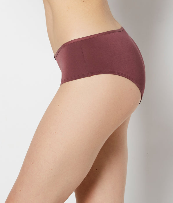 La Senza Ultrasoft Hipster Panty with Bow Detail in Plum Wine