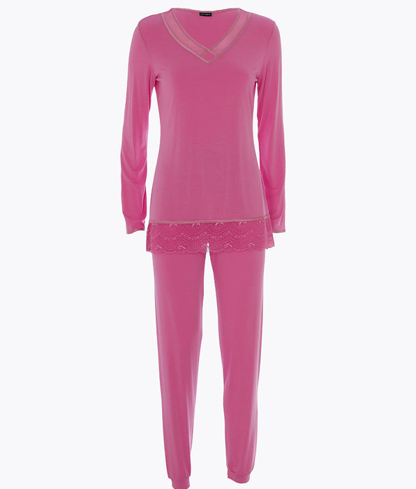 La Senza Lovable PJ Set with Lace Hem