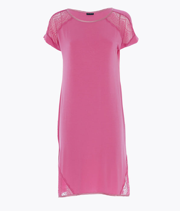 La Senza Lovable PJ Sleep Shirt with Lace Insets