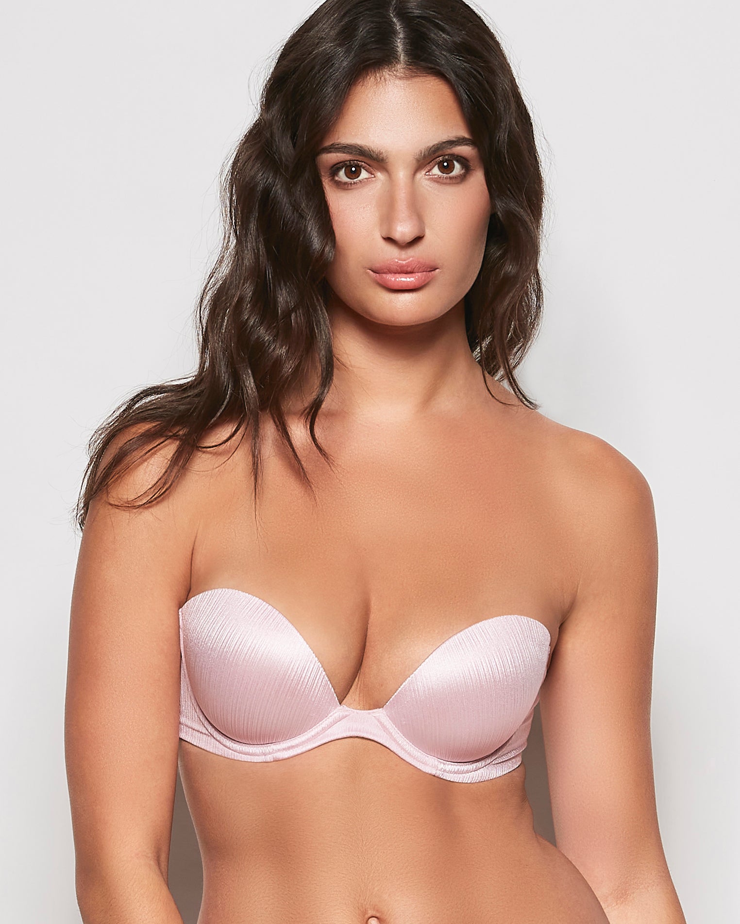 Strapless Push Up Bra in Iced Lilac