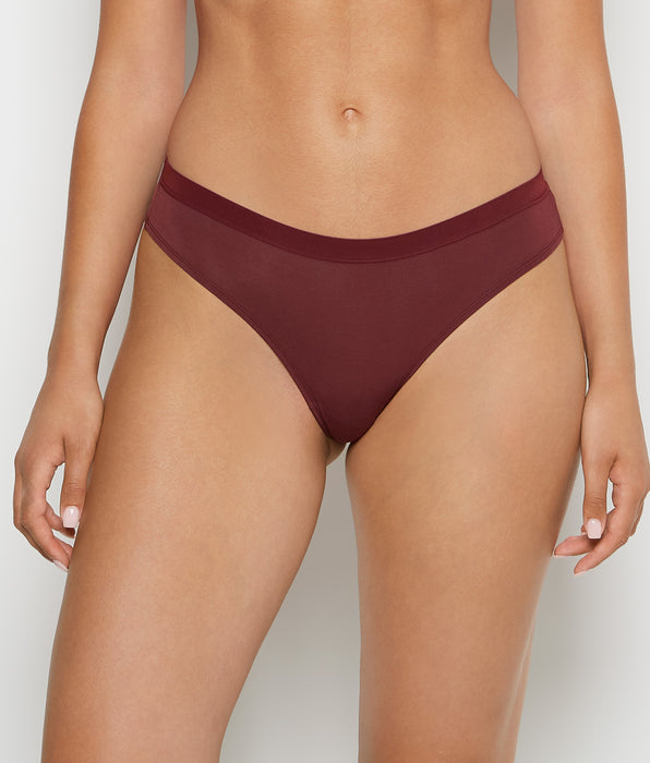 La Senza Thong Panty With Vanishing Trim in Russian Ruby