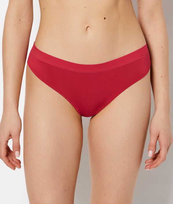 La Senza Thong Panty With Vanishing Trim in Passion Red