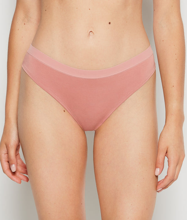 La Senza Thong Panty With Vanishing Trim in Old Rose