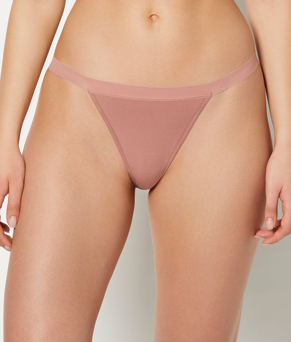 La Senza Minislip avec bordure évanescente taupe
