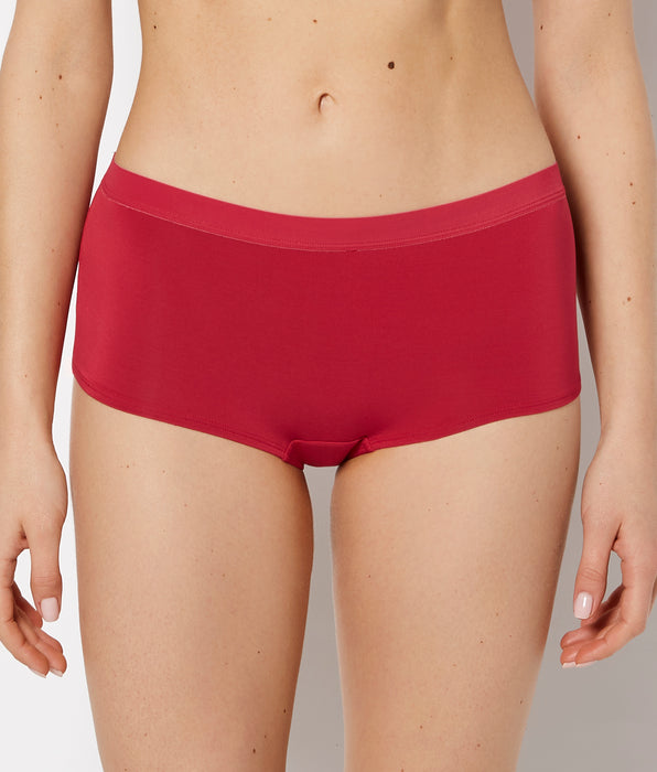 La Senza Boyshort Panty With Vanishing Trim in Passion Red