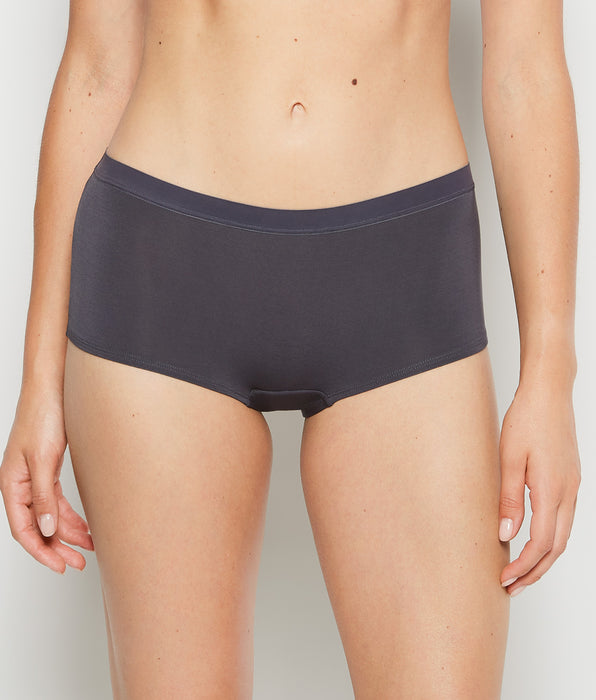 La Senza Boyshort Panty With Vanishing Trim in Ebony
