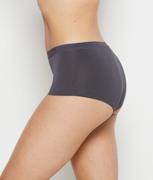La Senza Boyshort Panty With Vanishing Trim in Ebony