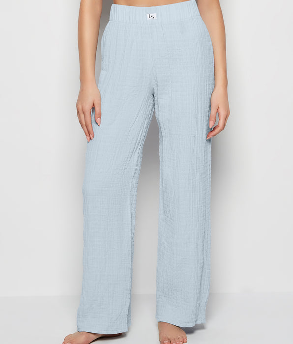 La Senza Textured Pajama Pants in Subdued Blue