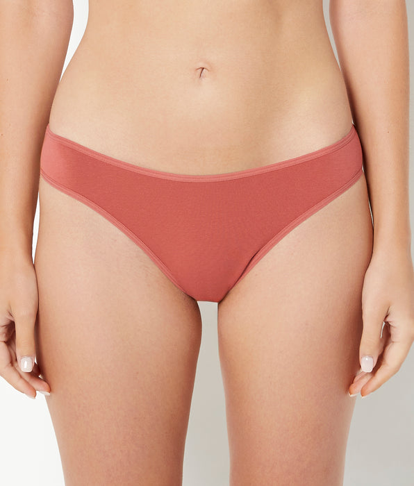 La Senza Cotton Thong Panty in Marsala