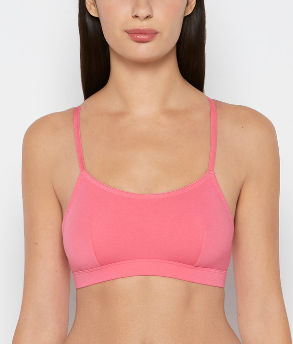 La Senza Cotton Scoop Bralette in Hot Pink
