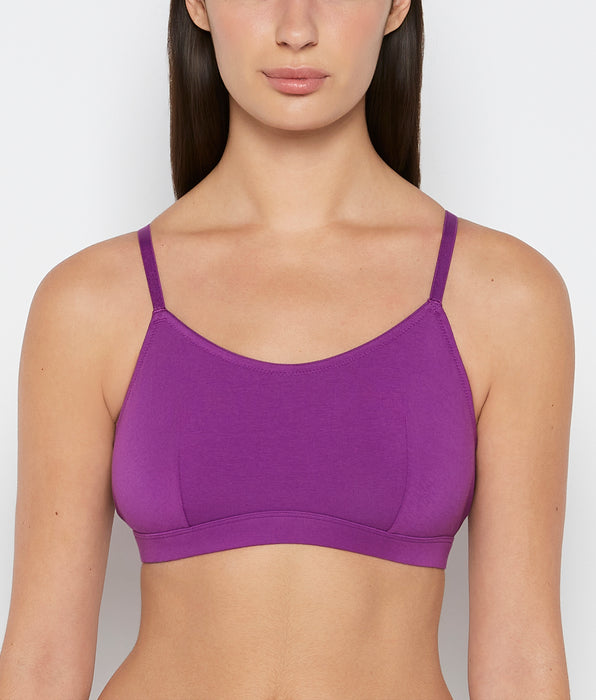 La Senza Cotton Scoop Bralette in Sparkling Grape