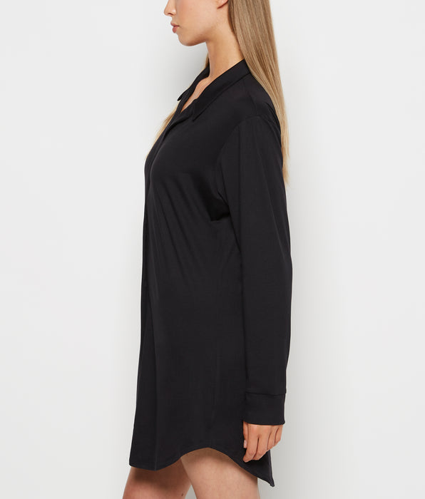 La Senza Sleepshirt in Tuxedo Black