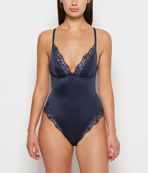 La Senza Longlines Bodysuit in Dark Navy