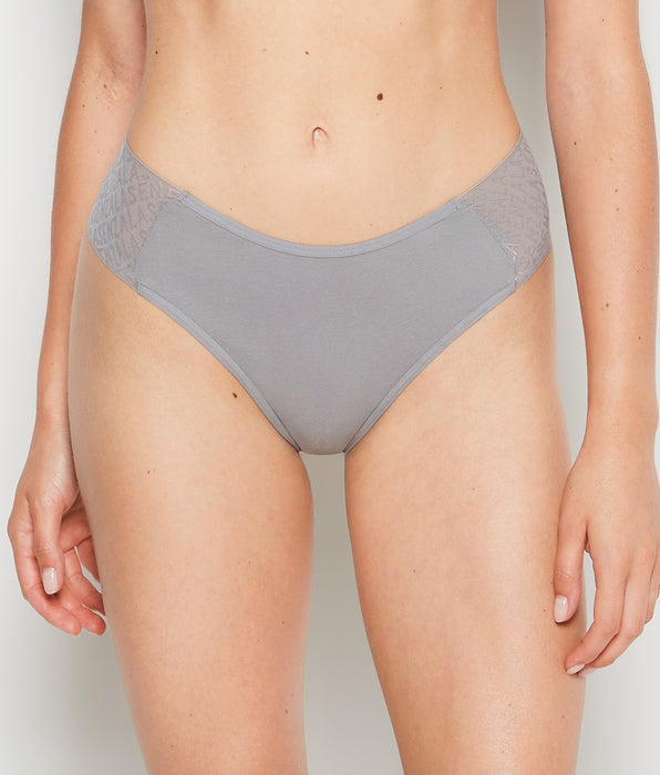La Senza Cheeky Thong Panty with Logo in Skyrocket