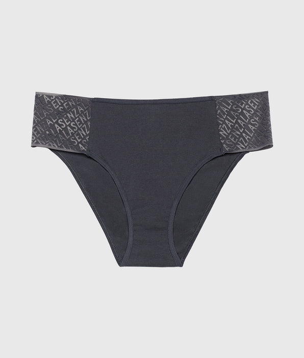 La Senza Bikini Panty with Logo in Ebony