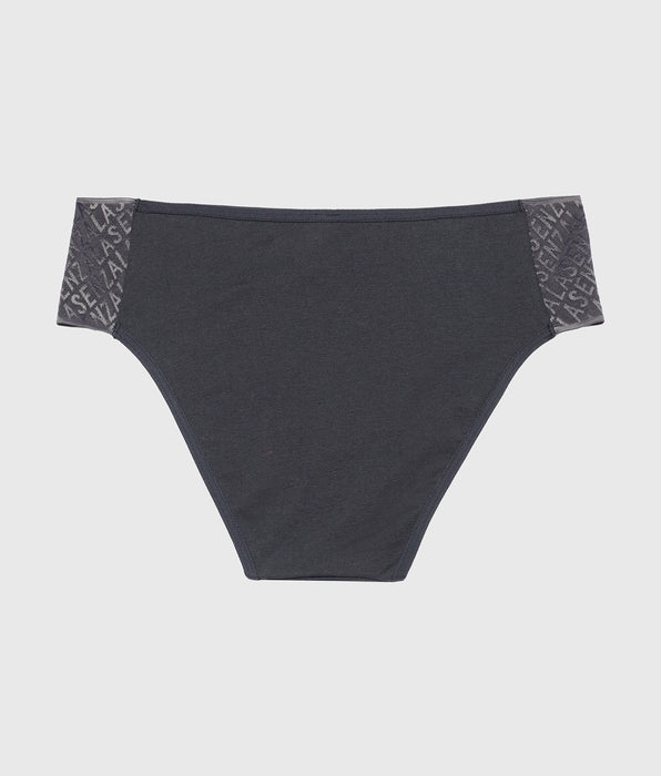 La Senza Bikini Panty with Logo in Ebony