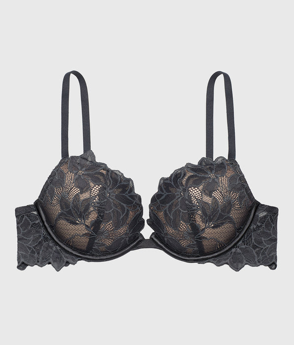 La Senza Push up bra with all over Reverie Lace in Ebony