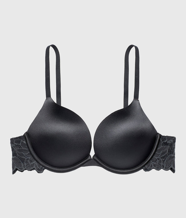 La Senza Micro cup push up bra with Reverie Lace Wing in Ebony