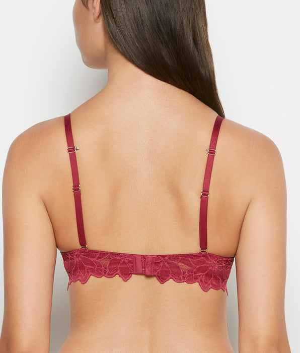 La Senza Micro cup push up bra with Reverie Lace Wing in Beaujolais
