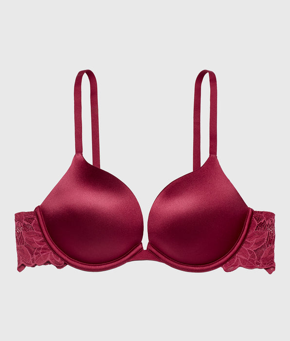 La Senza Micro cup push up bra with Reverie Lace Wing in Beaujolais