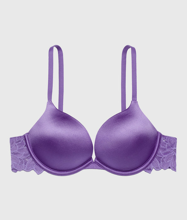 La Senza Micro cup push up bra with Reverie Lace Wing in Purple Opulence