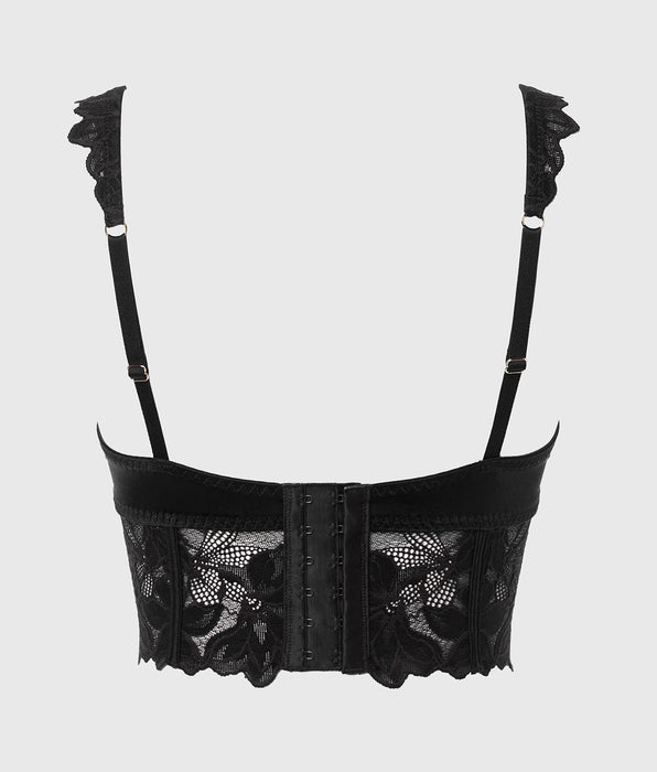 La Senza Demi Cup Bustier in Tuxedo Black