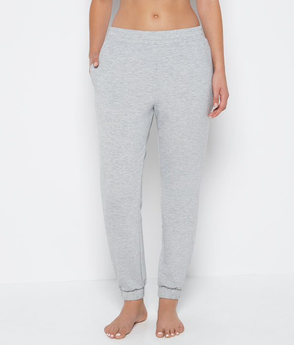 La Senza French Terry Sleep Pant in Cool Gray Heather