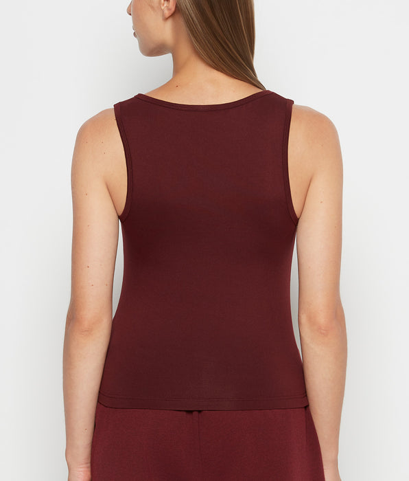 La Senza Square Neck Sleep Tank in Russian Ruby