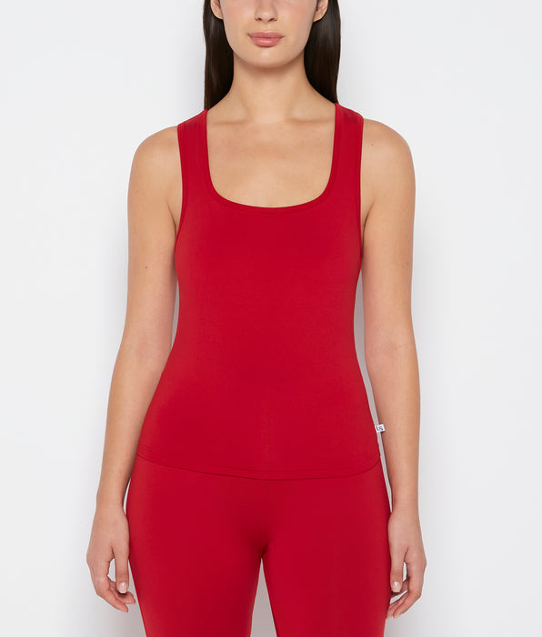 La Senza Camisole de nuit avec encolure carrée cramoisie