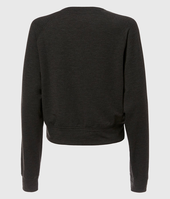 La Senza French Terry Crew Neck Sleep Top in Charcoal Heather
