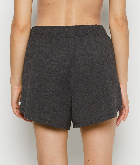 La Senza French Terry Sleep Short in Charcoal Heather