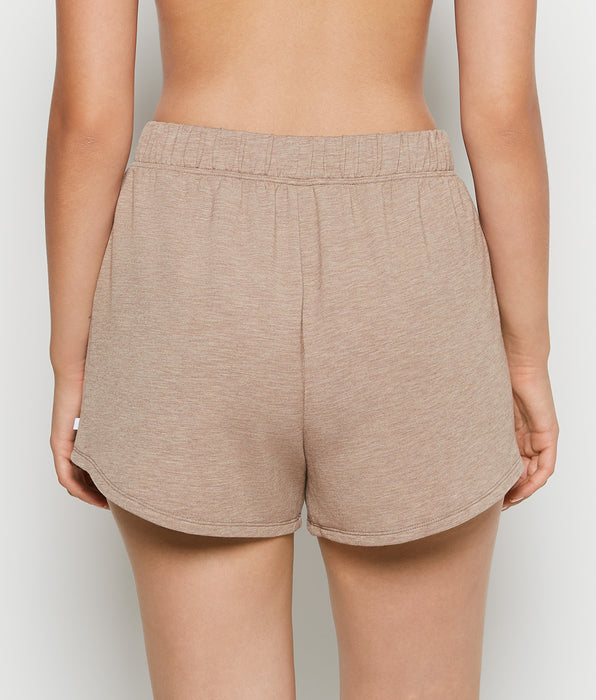 La Senza French Terry Sleep Short in Leafless Tree Heather
