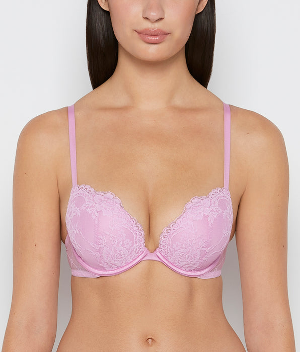La Senza Push up Opulent Lace bra with Mesh Wing in Orchid