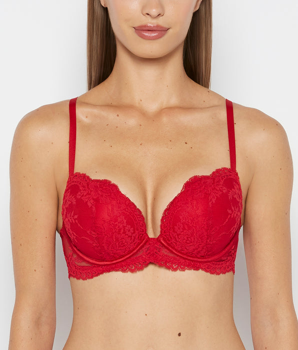 La Senza Push up Opulent Lace bra with lace cradle in Crimson