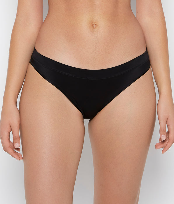 La Senza Mid-Rise Bikini Panty in Tuxedo Black