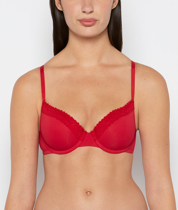 La Senza Lightly Lined demi bra with cozy in Crimson