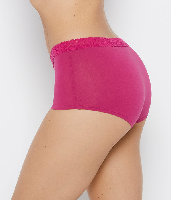 La Senza Boyshort Pantie with Cozy Trim in Fuchsia Red