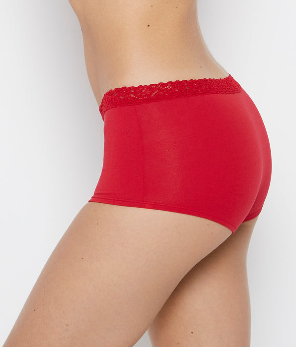La Senza Boyshort Pantie with Cozy Trim in Crimson