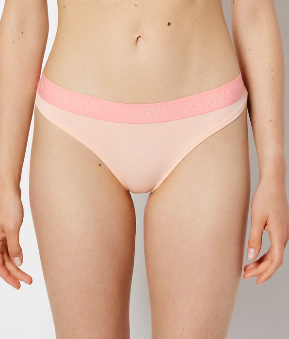 La Senza Thong Panty with Art Deco Logo in Pink