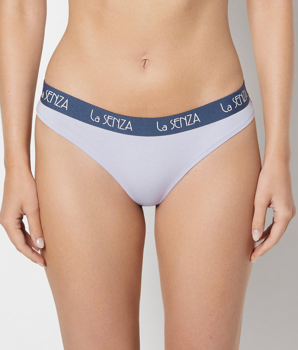 La Senza Thong Panty with Art Deco Logo in Blue