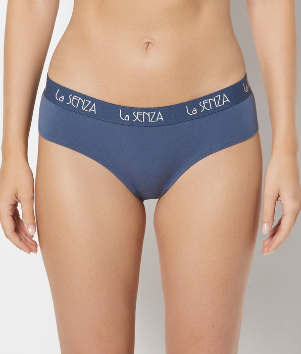 La Senza Hipster Panty with Art Deco Logo in Vintage Indigo
