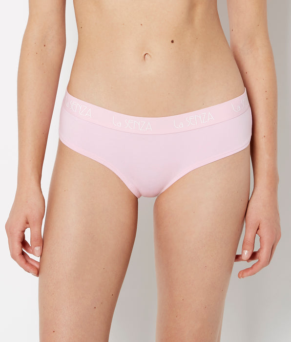 La Senza Hipster Cotton Panty with Art Deco Logo Band in Sweet Dream