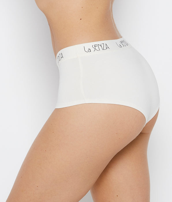 La Senza Culotte shorty en coton à logo Art Déco couleur aigrette