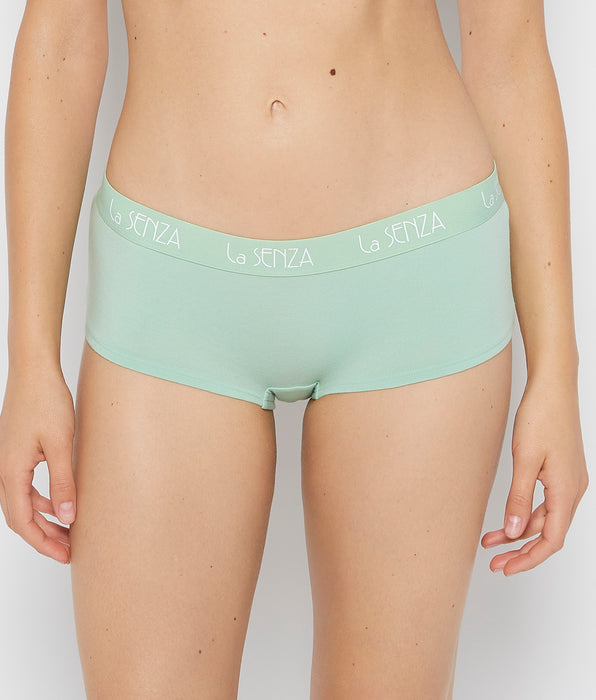 La Senza Culotte garçonne avec logo Art déco pruche