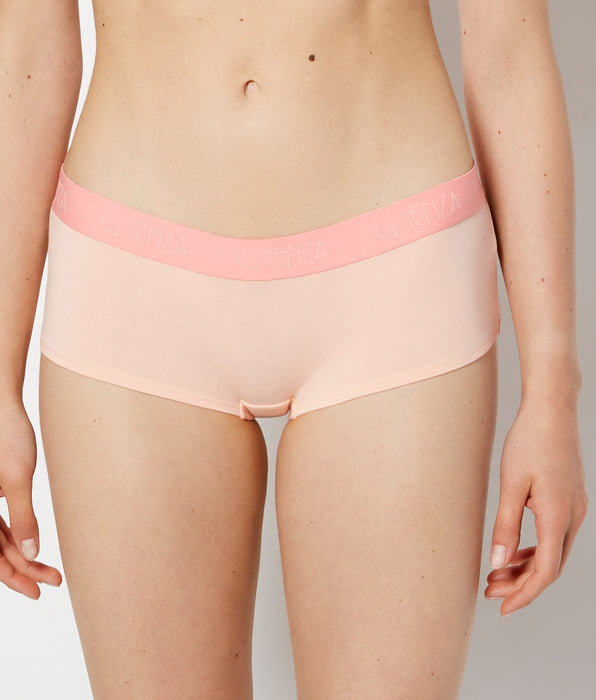 La Senza Boyshort Panty with Art Deco Logo in Pink