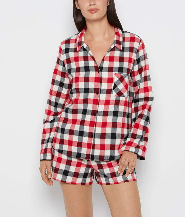 La Senza Flannel Sleep Shirt in Winter Gingham